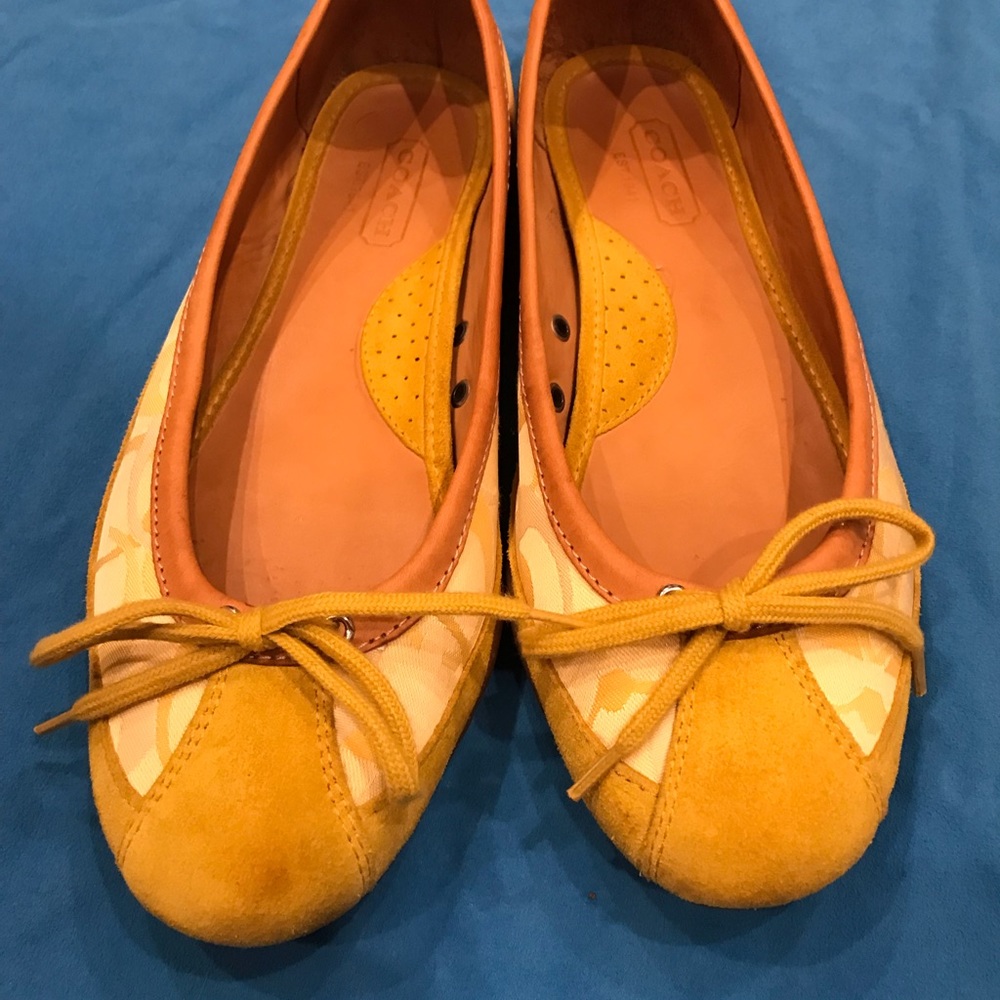 Coach Ballet Flats Yellow